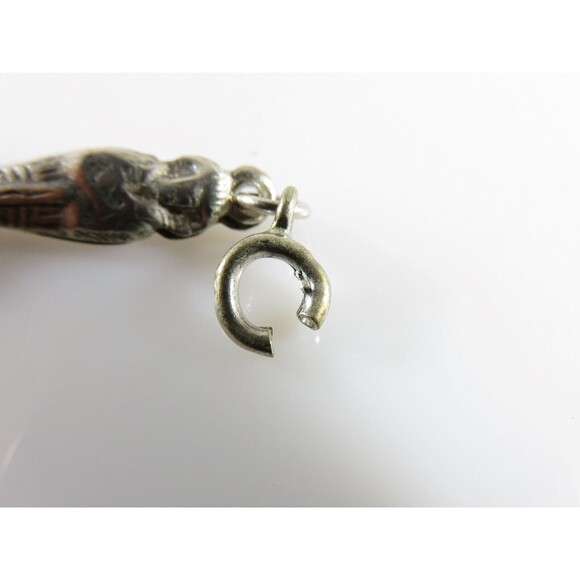 Egyptian Revival Silver Nefertiti Pendant Sarcophagus Necklace Large 3.5" Repair - Picture 15 of 16